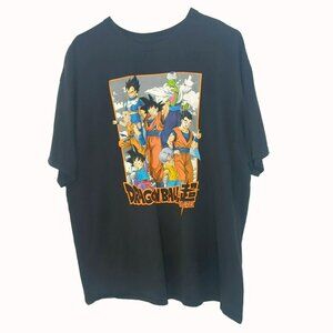 Dragon Ball Super Mens 2XL Graphic T-Shirt Black Short Sleeve Toei Animation Cru
